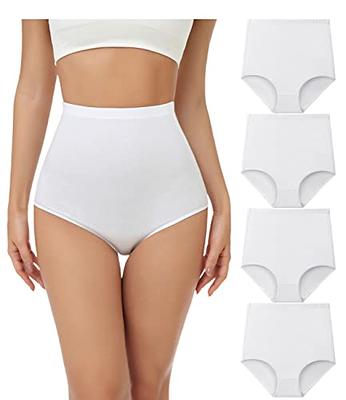 wirarpa Women's Super High Waisted Brief Panties Full Coverage Cotton  Underwear for Women 4 Pack White Size Large - Yahoo Shopping