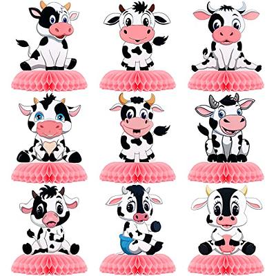CUTE COW CAKE TOPPERS LAYERED