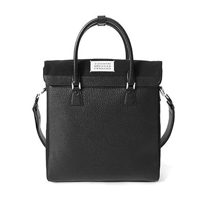 Maison Margiela Grained Leather Shoulder Bag - Black