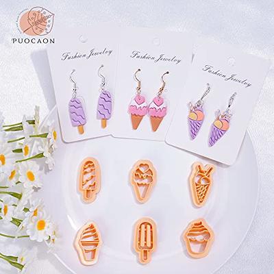 Puocaon Summer Lovin Clay Earring Cutters - 6 Shapes Clay Cutters for  Polymer Clay Jewelry Making, Icecream Popsicle Polymer Clay Cutters for  Earrings Making, Muffin Cone Sweetie Dessert Clay Cutter - Yahoo Shopping