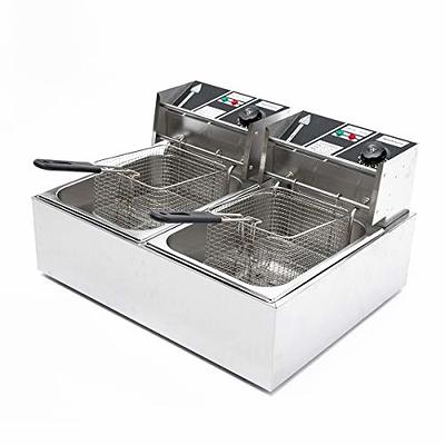 Commercial Electric Deep Fryer Large Capacity Fryer 6L 2500W/12L 5000W  Cooking