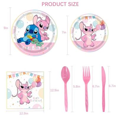 Lilo and Stitch Theme Birthday Party Supplies 1 Tablecover 20 Plates and 20  Napkins for Stitch Birthday Party Decorations 