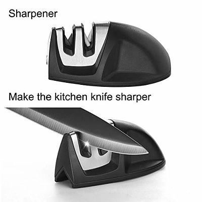  Wanbasion Kitchen Knife Set with Block and Sharpener, German  Stainless Steel Knives Set for Kitchen, Chef Knife Sets for Kitchen with  Block Steak Knives Scissors Dishwasher Safe Silver 14 Piece: Home