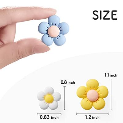  Flower Croc Charms for Girls Women, 2 Pcs Daisy Croc