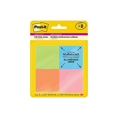 Post-it Super Sticky Notes, 3x3 in, 5 Pads, 2x the Sticking Power, Playful  Primaries, Primary Colors (Red, Yellow, Green, Blue, Purple)