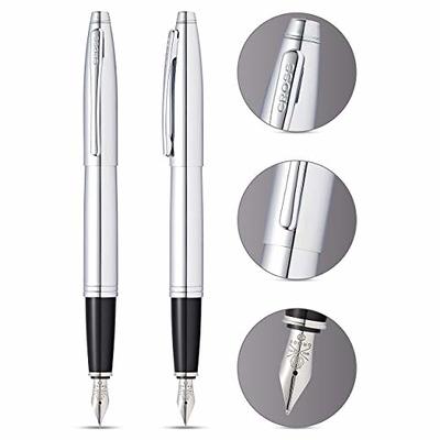 Paper Mate Fountain Pen Brushed Stainless Steel Fountain Pen Medium Nib