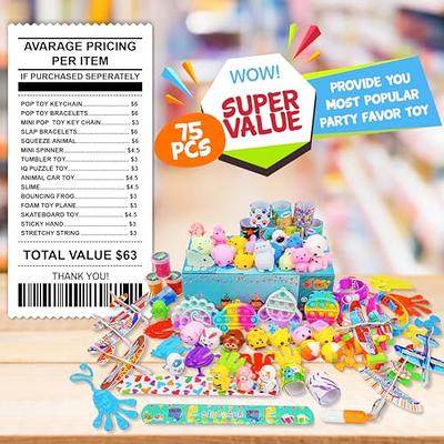 53 Pcs Party Favors for Kids Boys Girls 4-8 8-12 3-5, Fidget Pack Treasure  Box Toys for Classroom Prizes, Pinata Filler Goodie Bags Stuffers for Kids