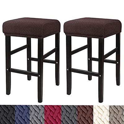 HFCNMY Stool Covers Rectangle,2 Pack Stretch Rectangle Bar Stool Covers  Jacquard Vanity Stool Cover Washable Counter Stool Covers Bar Stool Seat  Covers Saddle Seat Cover with Elastic Bands Coffee - Yahoo Shopping