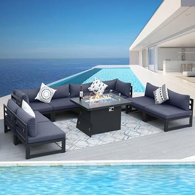 Tangkula 5pcs Outdoor Patio Furniture Set With 50,000 Btu Propane