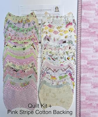  Baby Girl Scrappy Apple Core Quilt Kit with Pink Minky Backing  from QuiltieSisterS. Pre-cut ready for you to start sewing! : Handmade  Products