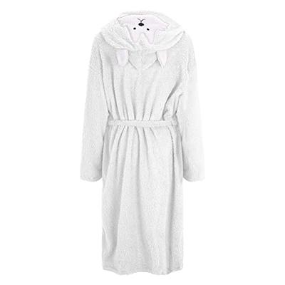 AMDBEL Robes for Women Bathrobe With Hood,Pink Robes for Women