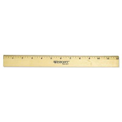 Westcott 05221 12 Flat Wood Ruler with Double Metal Edges - 1/16 Standard  Scale - Yahoo Shopping
