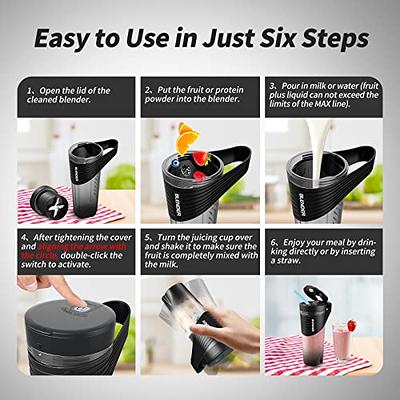 White Mini Electric Juicer Portable Blender Juice Mixer Shaker Cup Smoothie  Milkshake Blender Multipurpose Usb Rechargeable Fruit Mixing Cup Suitable  For Home Travel Outdoor