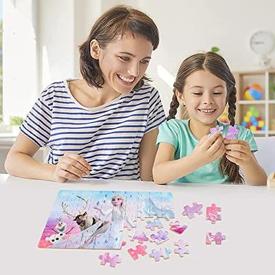 NEILDEN Disney Puzzles in a Metal Box 60 Piece for Kids Ages 4-8 Jigsaw  Puzzles for Girls and Boys Great Gifts for Children