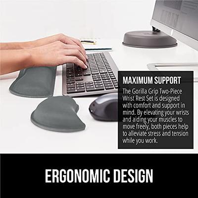 Ergonomic Mouse Pad with Wrist Rest Support | Eliminates All Pains, Carpal Tunnel & Any Other Wrist Discomfort, Non-Slip Base Gaming Mouse Mat for