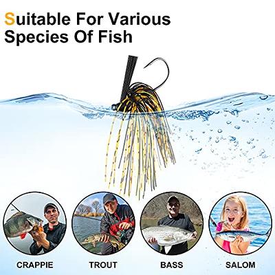 Bass Jigs 8 Pieces Fishing Jigs Bass Weedless Football Jig Swim