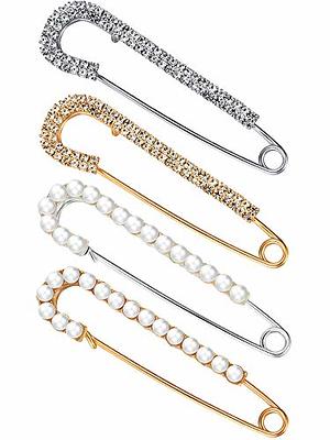 yueton 200pcs Metal Double Hole Craft Pin Back Clasp Brooch Safety Pins Bar  Pins Findings - Yahoo Shopping