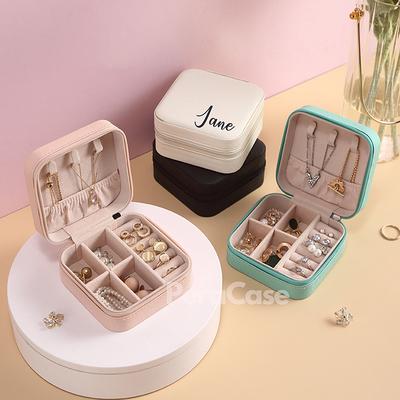 Christmas Gifts for Women Friends Coworkers Holiday Gift Ideas for Her  Personalized Jewelry Boxes Women Travel Jewelry Case EB3465P 