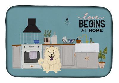 Caroline's Treasures 14 in. x 21 in. Chow Chow Dish Drying Mat