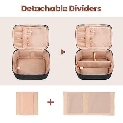 OCHEAL Small Cosmetic Bag,Portable Cute Travel Makeup Bag for Women and  girls Makeup Brush Organizer cosmetics Pouch Bags -Rose Gold