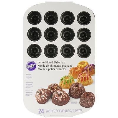 Wilton Mini Muffin Cupcake Pan 24-Cavity (12 Top, 12 bottom) Mini Pumpkin  NEW