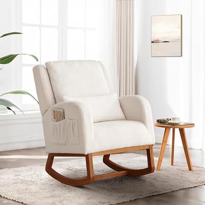 BELLEZE Wingback Chair Tufted Cushion Seat Armrest Wood Leg