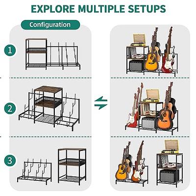 YITAHOME 6-Tier Adjustable Guitar Stand with Storage Shelf, Guitar Rack for  Multiple Guitars, Acoustic, Bass, Electric Guitar Stand, Suitable for Home,  Studio, Band Stages - Yahoo Shopping