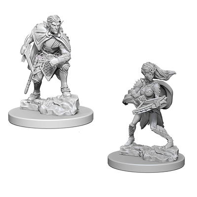 38 Miniatures Fantasy Tabletop RPG Figures for Dungeons and Dragons,  Pathfinder Roleplaying Games. 28MM Scaled Miniatures, 10 Unique Designs,  Bulk Unpainted, Great for D&D/DND 