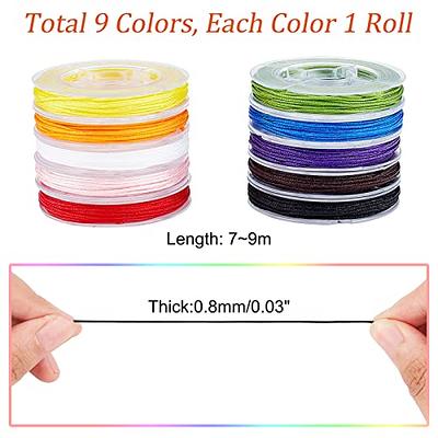  Stretchy String for Bracelets, 4 Rolls 1 mm Sturdy