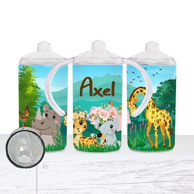 12oz Engraved Animals Design Tumbler Kids Cup