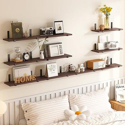 Fixwal Small Floating Shelves, 5X5 Inches Wall Shelf Set of 4