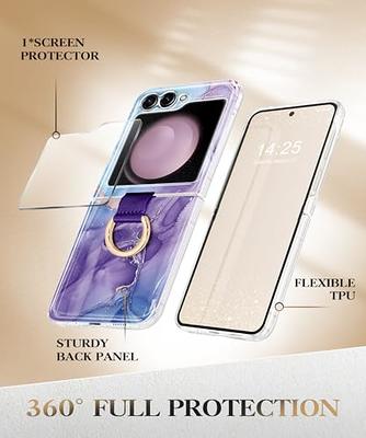  RAKKYO Galaxy Z Flip 5 Case with Hinge, Creativity Suitcase Case  with Ring, Screen Protector, Supports Wireless Charging for Samsung Galaxy  Z Flip 5 5G (5) : Cell Phones & Accessories