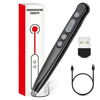  Rechargeable Presentation Clicker Wireless Presenter Remote,  Hyperlink Volume Control PowerPoint Clicker Presentation Remote, 2.4GHz USB  Presentation Clicker for Mac Laptop Computer… : Office Products