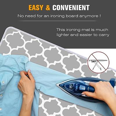 Portable Ironing Mat, Portable Travel Iron Carrying Case Bag, Foldable Heat  Resistant Ironing Board for Countertop 