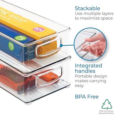  iSPECLE Freezer Organizer Bins - 4 Pack Stackable Chest Freezer  Organizer for 5 to 7 Cu.FT Deep Freezer Sort Frozen Meats, Deep Freezer  Organizer Bins with Handle Add Space Easy Reach