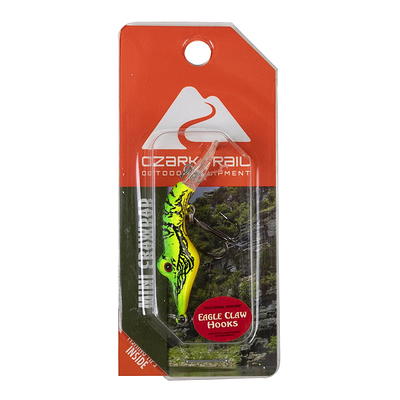 Ozark Trails Hard Plastic Saltwater Inshore Popper Fishing Lures, 2-pack.  Painted in Fish Attracting Colors. 