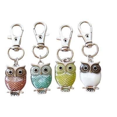 Owl with Rhinestones Charms