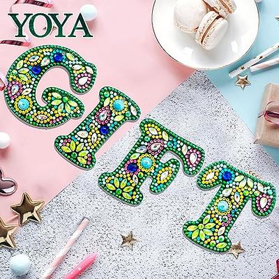 YOYA Diamond Painting Keychains Double Sided 5D A-Z 26 Letters Diamond  Painting Keychain Kit DIY Full Drill Diamond Painting Art Letter Keychains  Gem Art Diamond Painting Kits for Adults Letters (M) 