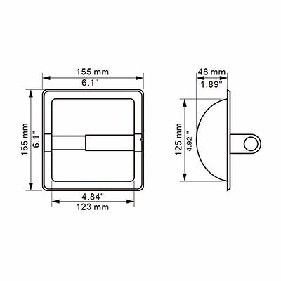 Smack Brushed Nickel Recessed Toilet Paper Holder,Contemporary