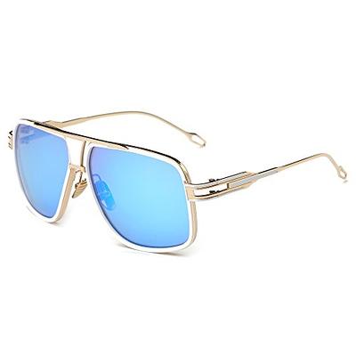 Skeleteen Silver Mirrored Aviator Sunglasses - Military Style Mirror Sun  Glasses with Metal Frame and UV 400 Protection