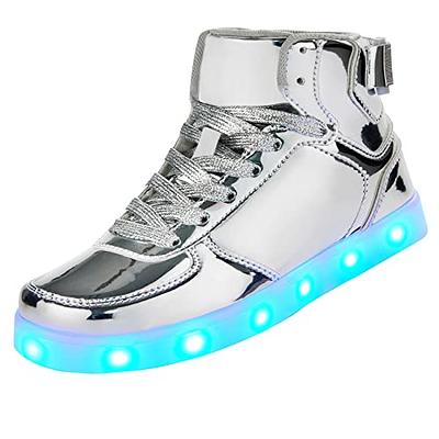 Amazon.com | USB Adult Light Up Shoes Rechargeable Flashing Low Top LED  Shoes Unisex Sports Dancing Sneakers hei36 Black | Fashion Sneakers