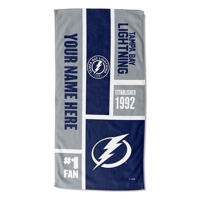 White Tampa Bay Lightning Personalized Baby Blanket