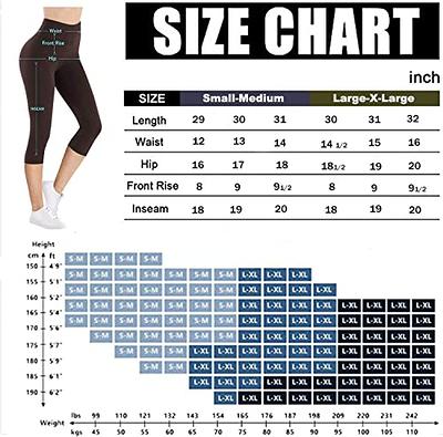 High Waisted Capri Leggings for Women No See-Through-Soft Athletic