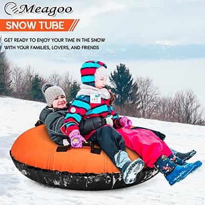 Meagoo Heavy Duty Snow Tube, Inflatable Durable 40 Snow Sled Tube with  Cushion Seat, Premium Sturdy 600D Canvas Cover Sledding Tube with Towable  Pull Ring and Reinforced Handles - Yahoo Shopping