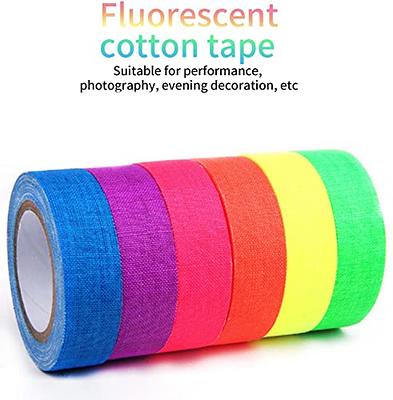 JSITON 6 Colors Neon Gaffer Cloth Tape,Adhesive Black Light Tape  Sets,Fluorescent UV Blacklight Glow in The Dark Tape for UV Party (0.6 inch  x 16.5 feet x 6 Rolls) - Yahoo Shopping