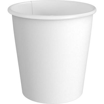 Choice 8 oz. Tall White Poly Paper Hot Cup - 50/Pack