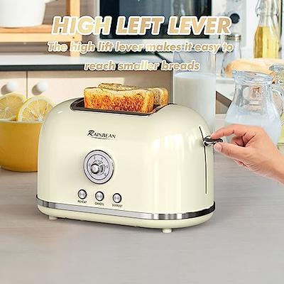 2 Slice Toaster, Long Slot & Removable Crumb Tray, 7 Shading Options with  Auto S