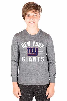 New York Giants Women's Plus Size Lace-Up V-Neck T-Shirt - Heather Gray