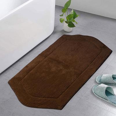 Home Weavers Inc Classy Bathmat Collection 21 in. x 34 in. Blue Cotton Bath Rug