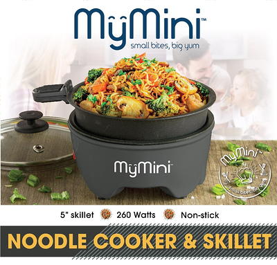 MY MINI NOODLE COOKER & SKILLET Black 5 skillet 260 Watts Non-Stick ~NEW